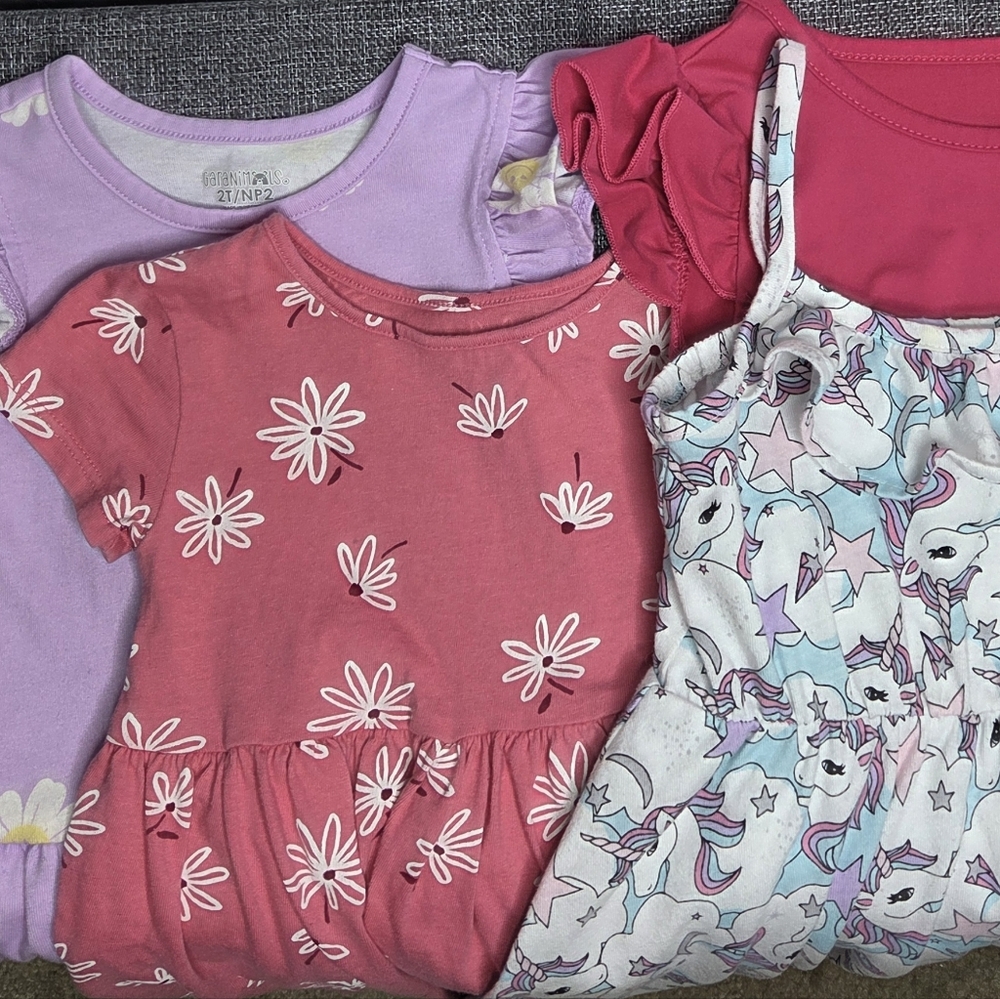 Bundle Of 4 Spring/Summer Toddler Dresses-2T/3T